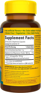 Nature Made Wellblends Calm & Relax, Ashwagandha 125mg, Magnesium 300 mg, 54 Vegetarian Capsules