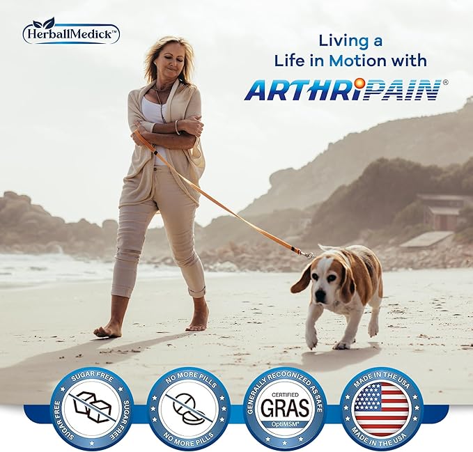 Arthripain – Joint Support Cartilage Repair Supplement – Clinically Tested Joint Juice - Ligament Relief Support – Glucosamine Chondroitin MSM – Swollen Knee Treatment –Sugar-Free – Made in US - 15ct