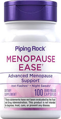 Piping Rock Menopause Ease Supplement | 100 Capsules | Advanced Support for Women | with Black Cohosh and Wild Yam | Non-GMO, Gluten Free