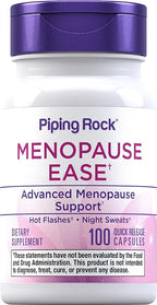 Piping Rock Menopause Ease Supplement | 100 Capsules | Advanced Support for Women | with Black Cohosh and Wild Yam | Non-GMO, Gluten Free