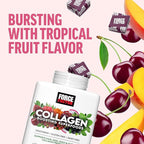 FORCE FACTOR Collagen Boosting Superfoods, Vegan Collagen Booster for Women, With Biotin, Hyaluronic Acid, and Vitamin C, For Hair, Skin, Nails, & Joint Support, Tropical Fruit, 120 Soft Chews, 2-Pack