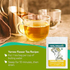 Organic Yarrow Tea (40 Tea Bags) - Support Immune Function, Digestion, Relaxation - Women's Tea for Healthy Cycle and Emotional Balance - Te de Milenrama