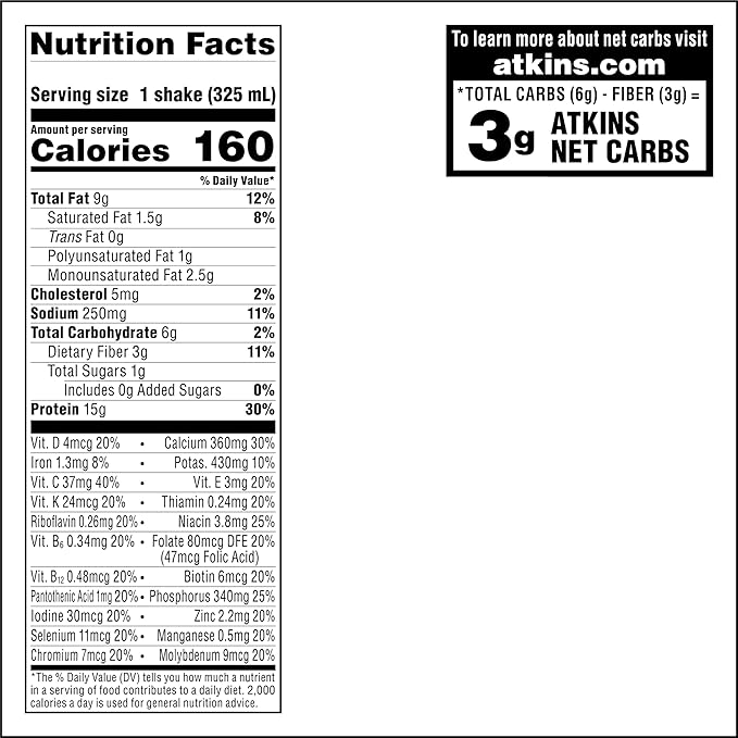 Atkins Café Caramel Iced Coffee Flavored Protein Shake, High Protein Shake, Low Glycemic, Carb and Low Sugar, Keto Friendly, Gluten Free (Pack of 24)