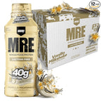 REDCON1 MRE Ready to Drink Protein Shake, Vanilla Milkshake - Lactose Free RTD 40gr Protein Made with Real Whole Food Protein Blends - Easy to Digest Nutritional Shake (12 Pack)