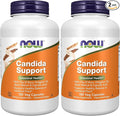 NOW Foods Supplements,Candida Support with PAU D'Arco,Oregano Oil,Black Walnut & Caprylic Acid,180 Veg Capsules,(Pack of 2)