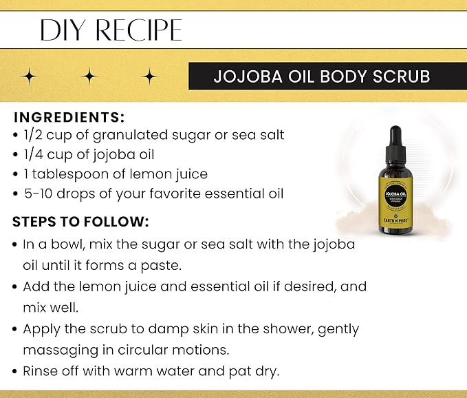 Earth N Pure Jojoba Oil Cold Pressed Natural and Therapeutic Grade for Skin & Hair 50 ml