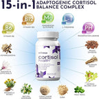 Cortisol Detox Supplement for Women Men - Control & Lowering Cortisol - Magnesium Ashwagandha High Cortisol Level Blocker Reducer - Balance Calm Stress Support Cleanse Adrenal Health