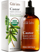 Gya Labs USDA Organic Castor Oil - 1.69 Fl Oz - Carrier Oil for Hair, Skin, Face, Scalp & Body Massage