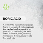 AZO® Boric Acid Vaginal Suppositories for Women, Helps Support Odor Control with Clinically Studied Boric Acid, Non-GMO, 30 Count