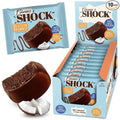 Fitness SHOCK Coconut Protein Brownie - No Added Sugar, 7.5g Protein, Low Carb Guilt-Free Dessert - 0g Added Sugar, 10g Net Carbs, 5g Fiber, Non-GMO, Almond Flour - 10 x 50g