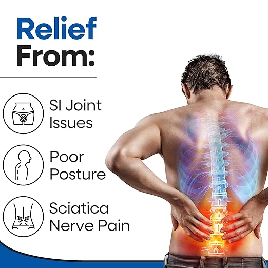 SI Belt Sacroiliac Belt | Sciatica Pain Relief Brace for Sciatic Pain | Trochanteric Stabilizer Pelvic Band | SI Joint Belts for Women Men | Hip Support Brace Women Men for Lower Back Support | XL