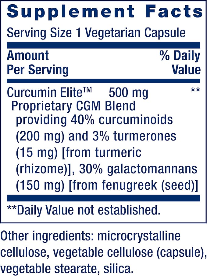 Life Extension Curcumin Elite Turmeric Extract, 60 Count