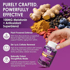 Melatonin 100mg for Antioxidant & Cognitive Health, Ultra High Dose Melatonin with CoQ10, Turmeric, Trans-Resveratrol, Vitamin B12 C E for Brain Anti-Aging, Cellular Repair and Energy, 150 Softgels