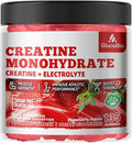 Creatine Monohydrate Gummies (5g) – Pre-Workout Energy & Muscle Growth Support for Men & Women | Strawberry Electrolyte Gummies (135 Count)