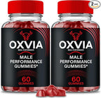 Oxvia Male Performance Gummies, Official Oxvia Supplement Gummies - Maximum Strength Performance, All Natural Support Overall Health & Wellness, Ox Via Advanced Support Gummy Reviews (2 Pack)