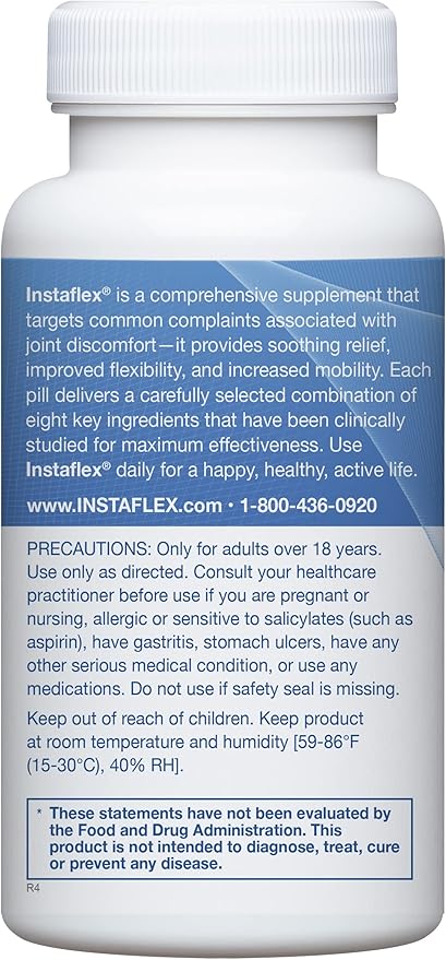 Instaflex Joint Support Supplement for Men and Women - Glucosamine, MSM, White Willow, Turmeric, Ginger, Cayenne, Hyaluronic Acid - 42 Capsules