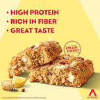 Atkins Soft Baked High Protein Bars, Lemon Poppy Seed Flavor, 15g Protein, 4g Net Carbs, 2g Sugar, Keto Snacks, Low Sugar Bars, High Fiber Snacks, 6 pack (4 bars each)