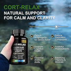 Super Calm Cortisol Supplement with Magnesium Glycinate, Ashwagandha KSM-66, L-Theanine, Phosphatidylserine, Ginkgo Biloba & Lions Mane for Calm, Focus, Mental Clarity, Relaxation, Sleep, Energy