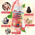 2 Pack NAD Resveratrol Supplement, Sugar Free 900mg Gummies with Quercetin, Collagen, Vitamin Support Anti Aging, Cell Regeneration, Energy Boost, Skin Improvement for Women Men