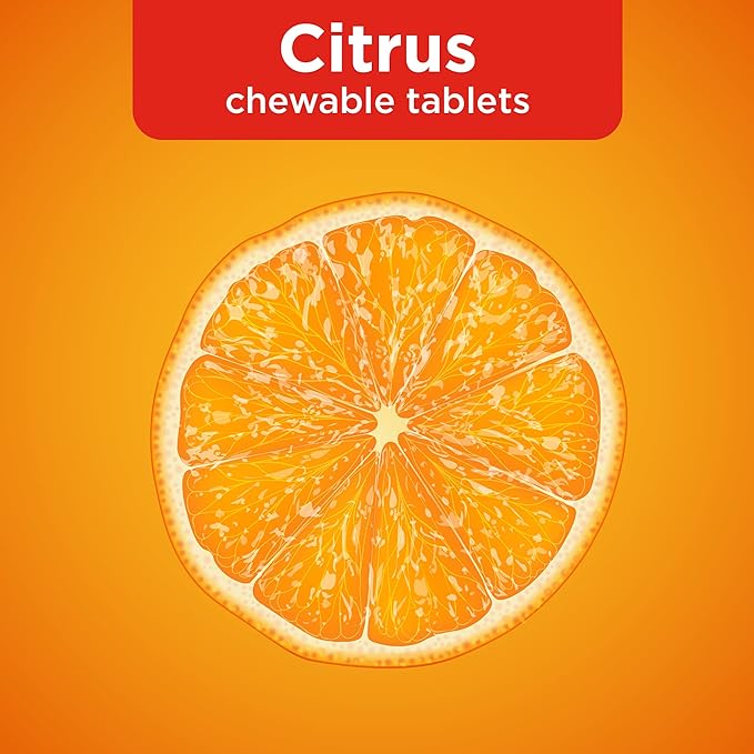 Amazon Basic Care Immune Support Citrus Chewable Tablets with Antioxidants, Vitamin D and Immune System Support, 32 Count