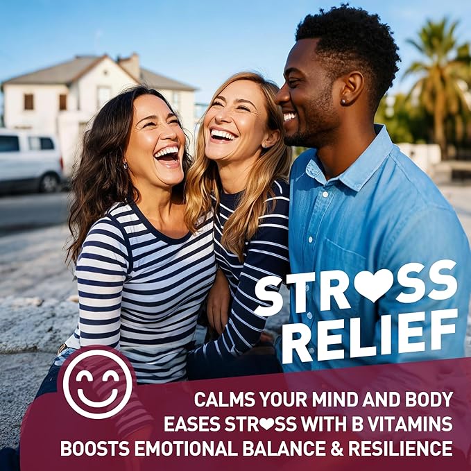 Nextdia Brain & Mood Support Gummies, Super Vitamin B Complex for Men & Women, All B Vitamin B1 B2 B3 B5 B6 B7 Folate MethyB12 with PABA, Inositol, Choline, Supports MTHFR Gene & Energy, Vegan, 120Ct