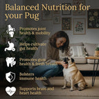 Multivitamins, Balanced Nutrition for Your Pug, 90 Count, Made in the USA with Real Bacon