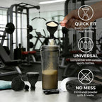 2Pack Protein Powder Container to go Portable Supplement Funnels for Filling Bottles with Protein Powder Compartment Pill Storage, Great for Workout, Travel, to-Go, Fitness