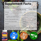 Elderberry Gummies, Elderberry Extract 300mg, with Vitamin C and Zinc, Strawberry Flavor Gummies, Non-GMOs, Gluten Free, Vegan-Friendly, Immune Support, 60 Count (Pack of 2)