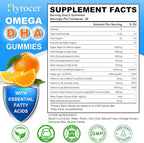 Vegan Omega 3 Gummies - Algal Oil Omega 3 Supplement with DHA, EPA & 10 Essential Vitamins, Fish Oil Alternative - Support Brain, Eye & Immunity for Adults, Orange Flavor, 60 Count
