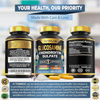 Glucosamine Chondroitin MSM Supplement for Men and Women - 4in1 Formula - Joint & Bone Health Support - 150 Capsules