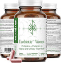 Ecosh Women's Probiotic for PH Balance, Urinary Tract & Gut Health – Vaginal Probiotics for Women with Prebiotics, Lactobacillus Acidophilus & Crispatus, Natural Cranberry & Herbs | 60 Vegan Capsules