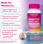 Pink Stork Digestive Enzymes for Women | Supports Digestion, Gut Health, Bloating Relief, Metabolism + Nutrient Absorption | GLP-1 Support | Vegan | 13 Enzymes + Amla Supplement | 60 Capsules