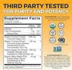 Turmeric and Ginger Supplement with Black Pepper for Better Absorption - Organic Turmeric Curcumin to Support Joint, Heart and Digestive Health, Non-GMO - 120 Tablets
