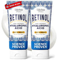 LilyAna Naturals Retinol Cream - Anti-Aging Moisturizer for Face & Neck, Made in USA, Wrinkle Reduction - 1.7oz, 2 Pack