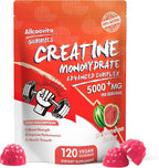 Creatine Monohydrate Gummies 5000mg for Men & Women -120 Gummies Advanced Formula, Muscle Strength, Muscle Builder, Energy Boost, Pre-Workout Supplement-Watermelon