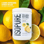 Isopure Collagen Peptides Powder, Promotes Hair, Nail, Skin and Joint Health, with Vitamin C and Biotin, Lemonade, 20g Collagen Peptides Per Serving, 11.36 Oz, 14 Servings (Packaging May Vary)