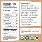 EarthChimp Organic Vegan Protein Powder - with Probiotics - Non GMO, Dairy Free, Non Whey, Plant Based Protein Powder for Women and Men, Gluten Free - 52 Servings, 64 Oz (Plain & Unsweetened)