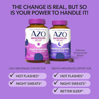 AZO Daytime 30 Count & Nighttime 30 Count Menopause Gummy Bundle for 24 Hour Support of Menopause Symptoms, Hot Flashes, Night Sweats & Sleeplessness