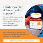 Youtheory K2D3 - Bone & Heart Health Support* - Combines Vitamin D3 & Vitamin K2 - Dairy, Soy & Gluten Free - Peach, 60 Vegetarian Gummies