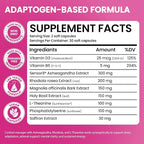 Cortisol Supplements for Women with Ashwagandha, Rhodiola & L-Theanine | Cortisol Reducer Designed for High Stress, Fatigue & Mood Swings | Supports Hormone Balance & Steady Energy | 60 Capsules