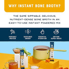 [DISCONTINUED] Chicken Bone Broth Instant Powdered Mix Packets | 5g Collagen | 10g Protein | Keto & Paleo Friendly | No Artificial Flavors | Non-GMO, Gluten-Free, Dairy-Free on-the-go 16 Pack