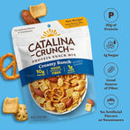 Catalina Crunch Protein Snack Mix - 10g Protein, 1g Sugar per Serving - Good Source of Fiber, Keto, Gluten Free - Creamy Ranch, 5.25 Ounce Bag (Pack of 4)
