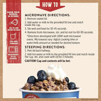 Kodiak Instant Oatmeal Cups, Blueberries & Cream, High Protein, 100% Whole Grains, (12 cups)