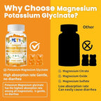 Potassium Magnesium Gummies - High Absorption Magnesium Glycinate & Potassium Citrate Plus Omega 3, B6, D3, K2 & Calcium - Chewable Gummy for Leg Cramps, Immunity & Energy Orange 120 Gummies