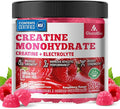 Creatine Monohydrate Gummies (5g) – Pre-Workout Energy & Muscle Growth Support for Men & Women | Raspberry Electrolyte Gummies (135 Count)