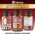 2packs 90 Capsules Turmeric Curcumin + Apple Cinder Vinegar Capsules, 6 Month Supply with Ashwagandha, Ginger, 95% Standardized Curcuminoids, Joint & Absorption Support