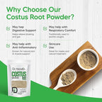 Dr. HERBALIST | 100% Natural Root Powder 200g (7.05 oz) | Premium Quality for Traditional Use, DIY, Herbal Blends & Wellness Rituals (Costus Root Powder)