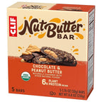 CLIF Nut Butter Bar - Chocolate Peanut Butter - Energy Snack Bars - Non-GMO - USDA Organic - Plant Based - Low Glycemic - 1.76 oz. (5 Pack)