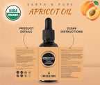 Earth N Pure Apricot Oil (Khumani Oil) Cold Pressed, Natural and Therapeutic Grade 15 ml