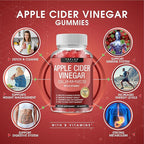 Toplux Apple Cider Vinegar Gummies - 1000mg ACV with B12, Beet Root, Pomegranate for Immune System, Detox & Cleanse, Gummy Alternative to Apple Cider Vinegar Capsules, for Men Women 2X Pack